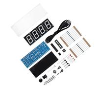 RASTKY Kit d'électronique de Kit LED Numérique - Affichage à 4 Chiffres avec Fonctions de Temps, de Température et d'alarme, Installation Facile (GREEN)