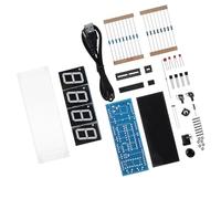 RASTKY Kit d'électronique de Kit LED Numérique - Affichage à 4 Chiffres avec Fonctions de Temps, de Température et d'alarme, Installation Facile (rouge)