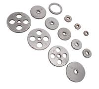 RASTKY Kit D'Engrenages de Mini Tour Durable pour Engrenages en Acier Rapide WM 210, Ensemble Complet pour Micro-machines-outils, Entretien et Remplacement Faciles