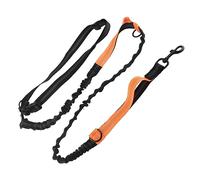 RASTKY Laisse élastique Robuste pour Chien avec Bande Réfléchissante, Corde élastique de Conception Réglable pour L'entraînement à la Marche des Grands Chiens (Orange)