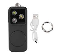 RASTKY Lampe D'Alarme Sirène Porte-clés, Alarme de sécurité LED Rechargeable par USB avec Décibel 150 DB, 4 Modes D'éclairage, Chargement de Type C pour Urgence, sécurité (Black)