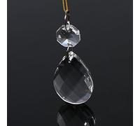 RASTKY Lampe Suspendue à Prismes en Cristal Transparent, 10 Pièces, Gouttes de Lumière, Matériau en Cristal K9, Décoration Idéale pour Rideaux de Perles, Entrée