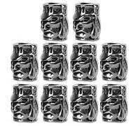 RASTKY Lanière de Couteau Paracorde Double Face, Perles de 6mm, Corde de Queue de Torche pour la Protection, 10 Pièces comme sur l'image, Alliage pour Ornements