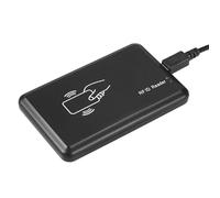 RASTKY Lecteur de Carte Intelligent sans Contact 125 KHz 13,56 MHz Lecteur Programmable USB pour Contrôle de sécurité EM Hoteling, Plastique Noir, 9,8 X 6,2 X 1,5 Cm