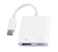 RASTKY Lecteur de Carte Mémoire USB3.0 Plug and Play Type C vers Lecteur de Carte OTG avec Port de Charge pour Un Transfert de Données Rapide pour étudiants et Professionnels Cuivre 14 X 4 X 2 Cm
