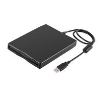 RASTKY Lecteur de Disquette Externe Portable USB Noir de 3,5 Pouces, Léger, Prêt à l'emploi, Compatible/Mac