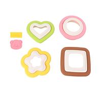 RASTKY Lot de 10 Moules à Amovibles en Forme de Cœur de Fleur Rond pour Pâtisserie, Biscuits, Toasts, Faciles à Nettoyer, pour un Joli Petit Déjeuner,