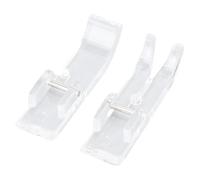 RASTKY Lot de 2 Pieds Presseurs de Rechange en Plastique pour Machine à Coudre 2250 2259 8280 3221 3223 10 Mm de Largeur, Centre Droit, Pieds Transparents, Conception Conviviale pour des Coutures