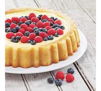 RASTKY Lot de 2 Poêles à Quiche Rondes Nervurées en Silicone Rouge pour de Délicieux Desserts, Plats de Cuisson Allant au Four pour la Préparation de Fête - 20 X 5,8 Cm, 2 X Moules en Silicone (rouge)