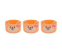 RASTKY Lot de 3 Manchons de Protection en Silicone pour Bouteille d'eau en Forme de Chien de Dessin animé - pour Bouteilles et Tasses - Antidérapants et Anti-Rayures pour Enfants Matériau en (Orange)