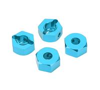 RASTKY Lot de 4 écrous de Moyeux de Roue Hexagonaux de 12 Mm - Adaptateur d'entraînement en Alliage d'aluminium pour Voiture 1/10 RC - Moyeux Hexagonaux à Roue Haute et Coupleur 'entraînement