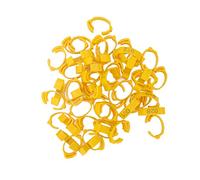 RASTKY Lot de 50 Anneaux de Cuisse de Poulet Rétractables avec 6 Fentes - Bandes d'identification pour la Gestion de la Volaille, Comprend des Anneaux à Clips Numérotés - Poulets, Canards, Oies et