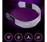 RASTKY Lunettes Lumineuses LED Colorées Pulsées avec 4 Modes de Clignotement pour Festival de Musique de Bar de Fête, Cool et à la Mode, pour Fête de Festival KTV, Acrylique, comme Images Montrées