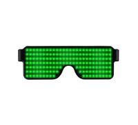 RASTKY Lunettes Lumineuses LED, Cool, Lumineuses, avec 164 Perles, pour Bar, Club, Fête, Blanches, pour la Décoration Quotidienne (GREEN)
