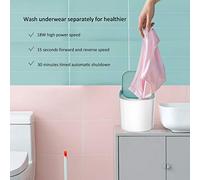 RASTKY Machine à Laver Portable à Turbine Ultrasonique, Mini Lave-linge Turbo pour Sous Vêtements de bébé, alimenté par USB, Voyage, Camping-Car, Camping | Mini Machine à Laver Bleue Durable pour