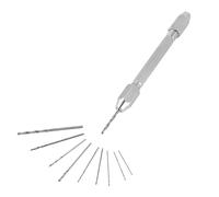 RASTKY Mandrin D'étau à Broche Étau à Broche à Double extrémité Durable pour Outil de Réparation de Montre de Bijoux pour les Amateurs de Bricolage et les Artisans Laiton 10 Pcs Micro Foret Hélicoïdal