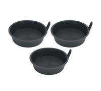 RASTKY Mangeoire à Poulet Ronde, Poêles épaisses Robustes pour Bétail en Plein Air, Canard, Oie, 3 Pièces Cyan, Mangeoire pour Poulailler, Seau en Plastique PP, Abreuvoir