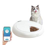 RASTKY Mangeoire Automatique Intelligente pour Animaux de Compagnie, Télécommande Pratique, 6 Compartiments, Conception ABS pour Chats et Chiens