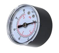 RASTKY Manomètre MécaniqueAir, et Eau - Connexion Arrière BSPT 1/8" - Boîtier Métallique avec Lectures TransparentCoverClear (0-60psi,0-4bar)