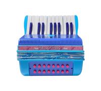 RASTKY Mini Accordéon à 20 Touches et 16 Basses, Accordéon Portable à Boutons Durables pour Débutants, Pratique Bleu (BLUE)
