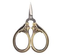 RASTKY Mini Ciseaux Rétro Vintage avec Poignée de Gravure, Ciseaux de Broderie en Acier Inoxydable pour Bricolage, Mini de Couture Verts Vintage pour Tissu, Papier, Taille 4,3 X 6,1 Cm