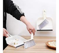 RASTKY Mini Ensemble de Brosses Compactes pour Un Nettoyage Facile des Bureaux et des Coins, Outil de Balayage Domestique pour la Maison et Le Bureau, Matériau Durable, Blanc