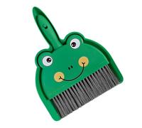 RASTKY Mini Ensemble Pelle à Poussière et Brosse Portables, Balai de Nettoyage Compact pour Bureau, Clavier et canapé, Matériau PP 7,1 X 9,1 Pouces pour la Maison (Grenouille)