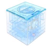 RASTKY Mini Jeu de Labyrinthe Tirelire, Jouet éducatif pour Enfants, Boîte D'économie de Pièces de Monnaie Innovante, Cadeau d'anniversaire pour Enfants (Blue)