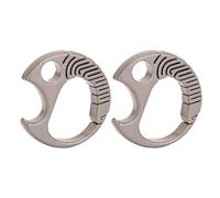 RASTKY Mini Ouvre-Bouteille Porte-clés Robuste pour Utilisation en Extérieur, 2 Pièces Outil de Boucle en Alliage Ti pour la Randonnée