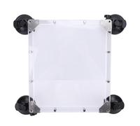 RASTKY Mini Plat Support de Toit de Voiture, Double Options D'installation, Pieds à Ventouse Magnétique pour Véhicules Camping-Car Bateaux ABS Transparent
