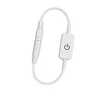 RASTKY Mini Variateur de Bande LED, Opération Facile, Contrôleur de luminosité, Interrupteur Tactile pour Lampes Monochromatiques, Plastique, Fonctionnement Pratique (WHITE)