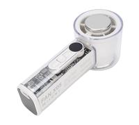 RASTKY Mini Ventilateur de Poche Portatif de Refroidissement de Glace avec 100 Vitesses, Refroidissement Silencieux à Semi-conducteur pour Voyage, Maison, Plage, ABS Transparent 2,36x2,17x6,10