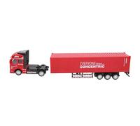 RASTKY Modèle de Camion Conteneur en Alliage, Véhicule Jouet Haute Simulation 1:48 pour la Collection et pour Les Enfants de Plus de 3 Ans (Rouge)