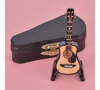 RASTKY Modèle de Guitare Acoustique Miniature de Haute qualité, Décoration de Guitare en Bois Brillant, Cadeau pour Anniversaire/Bureau à Domicile, Table de Bureau, 3,1 Pouces (8 cm)