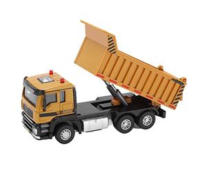 RASTKY Modèle de Jouet de Camion à Benne Basculante en Alliage 1:50 avec Façade de Levage et Effets Sonores/Lumineux, Valeur de Collection élevée, pour Les Amateurs de Construction, Marron