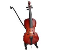 RASTKY Modèle de Violoncelle Miniature en Bois, Artisanat Exquis, Décoration de Maison, Ornement pour les Amateurs de Musique, Présentoir en Tilleul, Décoration de Bureau (18cm)