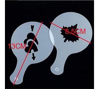 RASTKY Modèles de Mousse de café, nouveauté, Pochoirs de Décoration pour Pépites de Chocolat, Faciles à Utiliser pour les Cafés, Boulangeries, Fêtes, 16 Pièces (Comme montré)