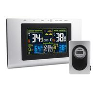 RASTKY Moniteur Météo sans Fil LCD coloré Intérieur Extérieur Thermomètre Numérique Hygromètre Station Météo pour Chambre Salon ABS 7,87 X 4,72 X 1,18 Pouces