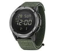 RASTKY Montre de Sport Montres Numériques étanches et Fiables avec Rétro-éclairage LED pour Hommes et Femmes Course à Pied Pêche Escalade Nylon Léger ABS (Green)