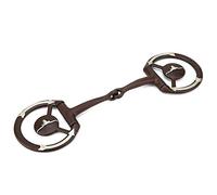 RASTKY Mors de Filet à Anneau en D de Haute qualité pour Support Latéral et Contact Léger, à Mâcher pour Cheval Marron de 3,34" de Large avec Matériau en Acier Inoxydable