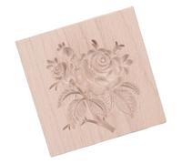 RASTKY Moule à Biscuits en Bois en Forme de Fleur de Rose, Motif sculpté Exquis pour la Cuisson de à la Citrouille, Gâteau de Lune, 10x10x2cm, pour Desserts et Artisanat