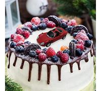 RASTKY Moule à Fondant Réutilisable en Forme de Voiture de Course, Opération Facile pour la Cuisson de Bougies, Puddings, Gelées, Artisans Violets (Bleu ciel)