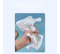 RASTKY Moule à Sucettes Glacées à 4 Cellules Résistant à la Chaleur pour Crème Glacée Faite Maison, Moule à Glace en Silicone Non Toxique pour le Plaisir en Famille, Motif Circulaire Blanc, Diamant,