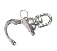 RASTKY Mousqueton Rotatif Durable, Manille D'escalade, Connecteur à Dégagement Rapide en Acier Inoxydable pour Extension D'alpinisme et de Descente (22 * 128mm)