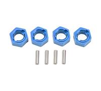 RASTKY Moyeux de Roue Hexagonaux de 7mm en Alliage d'aluminium, Coupleur de Moyeu Hexagonal RC FCX24 1/24 RC Voiture, Adaptateur d'entraînement Hexagonal de Roue Professionnel (Blue)
