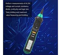 RASTKY MS8211D Multimètre à Plage Automatique Testeur de Résistance de Courant de Tension AC/DC pour électriciens et Ingénieurs Domestiques Noir Design Compact 9,9 Oz