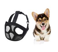 RASTKY Muselière Bulldog Durable pour Chiens, Sangle Réglable avec Boucle à Dégagement Rapide, Empêche Les Frottements sur Les Yeux et Le Nez, Taille S, Matériau Doux pour la Peau (A)