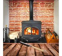 RASTKY Nettoyant Efficace pour Pierre à Pizza avec Long Manche Amovible, Idéal pour Les Pizzerias, en Acier Inoxydable pour Enlever Les Débris Durs, Ustensiles de Cuisine