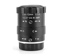 RASTKY Objectif de Caméra 1080P avec Iris Manuel, Zoom, Image HD, Résolution 3MP pour Caméra de Vidéosurveillance de sécurité, Installation Facile, Images Claires, Matériau ABS