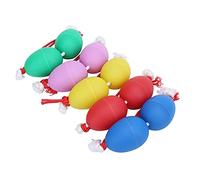 RASTKY Oeuf Musical à Percussion Hochet coloré et Amusant pour Débutants et Experts, Corde en Nylon ABS Fer Sable Caractéristiques Nationales Jaune, Rouge, Rose, Vert, Bleu